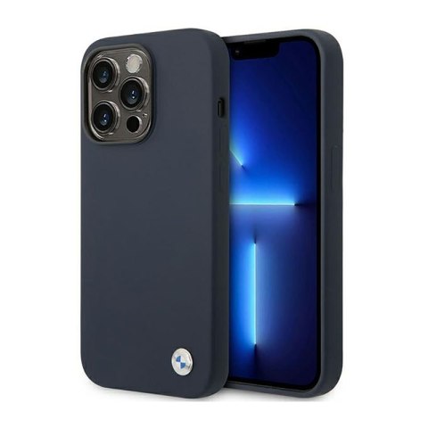 BMW Liquid Silicone Case Metal Logo - Etui iPhone 14 Pro (granatowy) BMW Liquid Silicone Case Metal Logo - Etui iPhone 14 Pro (granatowy)
