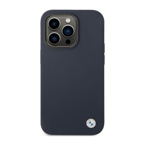 BMW Liquid Silicone Case Metal Logo - Etui iPhone 14 Pro (granatowy) BMW Liquid Silicone Case Metal Logo - Etui iPhone 14 Pro (granatowy)