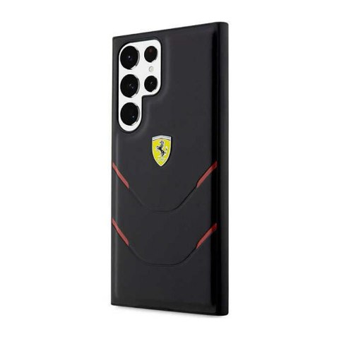 Ferrari Hot Stamp Lines - Etui Samsung Galaxy S23 Ultra (czarny) Ferrari Hot Stamp Lines - Etui Samsung Galaxy S23 Ultra (czarny)