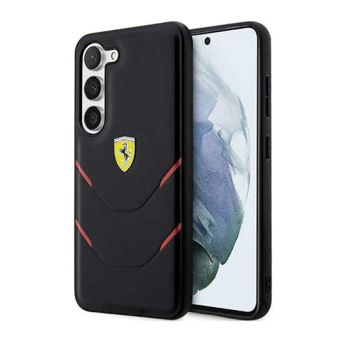 Ferrari Hot Stamp Lines - Etui Samsung Galaxy S23+ (czarny) Ferrari Hot Stamp Lines - Etui Samsung Galaxy S23+ (czarny)