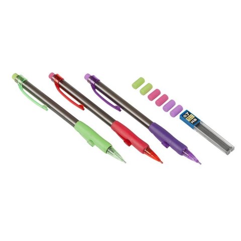 Topwrite - Zestaw ołówków mechanicznych z wymiennymi wkładami + gumki 10 elementów Topwrite - Zestaw ołówków mechanicznych z wymiennymi wkładami + gumki 10 elementów