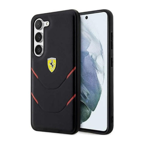 Ferrari Hot Stamp Lines - Etui Samsung Galaxy S23 (czarny) Ferrari Hot Stamp Lines - Etui Samsung Galaxy S23 (czarny)