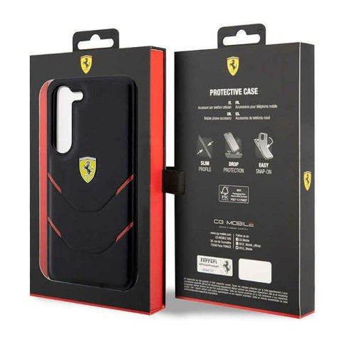 Ferrari Hot Stamp Lines - Etui Samsung Galaxy S23 (czarny) Ferrari Hot Stamp Lines - Etui Samsung Galaxy S23 (czarny)
