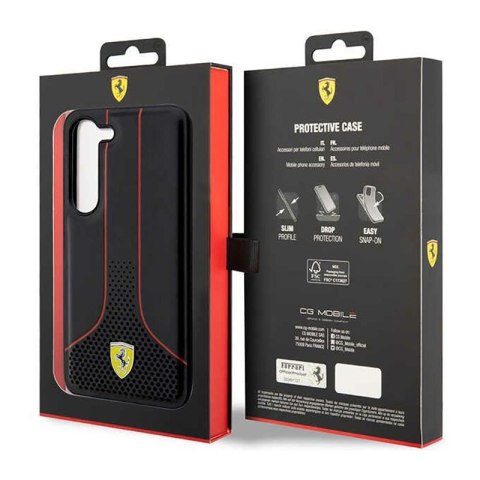 Ferrari Perforated 296P Collection - Etui Samsung Galaxy S23+ (czarny) Ferrari Perforated 296P Collection - Etui Samsung Galaxy S23+ (czarny)