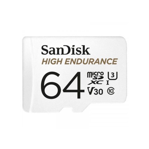 SanDisk High Endurance microSDXC - Karta pamięci 64 GB Class 10 UHS-I 100/40 MB/s z adapterem SanDisk High Endurance microSDXC - Karta pamięci 64 GB Class 10 UHS-I 100/40 MB/s z adapterem