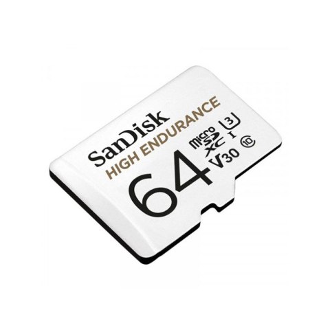 SanDisk High Endurance microSDXC - Karta pamięci 64 GB Class 10 UHS-I 100/40 MB/s z adapterem SanDisk High Endurance microSDXC - Karta pamięci 64 GB Class 10 UHS-I 100/40 MB/s z adapterem