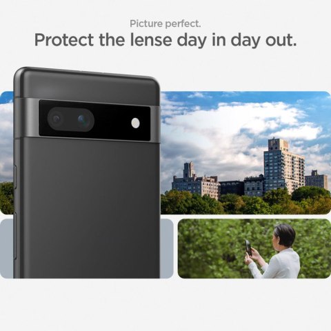 Spigen Optik.TR EZ Fit Camera Lens Protector 2-Pack - Szkło ochronne na obiektyw do Google Pixel 7A (2 szt) (Czarny) Spigen Optik.TR EZ Fit Camera Lens Protector 2-Pack - Szkło ochronne na obiektyw do Google Pixel 7A (2 szt) (Czarny)
