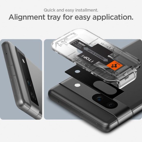 Spigen Optik.TR EZ Fit Camera Lens Protector 2-Pack - Szkło ochronne na obiektyw do Google Pixel 7A (2 szt) (Czarny) Spigen Optik.TR EZ Fit Camera Lens Protector 2-Pack - Szkło ochronne na obiektyw do Google Pixel 7A (2 szt) (Czarny)