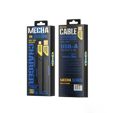 WEKOME WDC-190 Mecha Series - Kabel połączeniowy USB-A do Lightning Fast Charging 1 m (Żółty) WEKOME WDC-190 Mecha Series - Kabel połączeniowy USB-A do Lightning Fast Charging 1 m (Żółty)