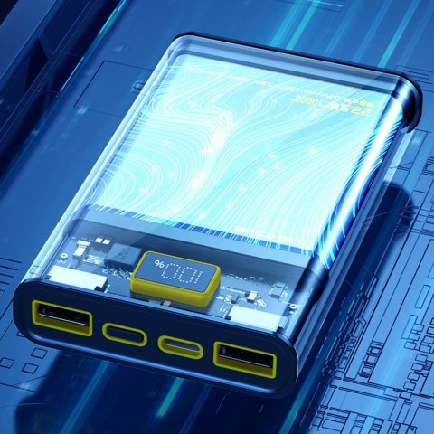 WEKOME WP-321 Vanguard Series - Power bank 20000 mAh Super Charging PD 20W + QC 22.5W (Czarny / Przezroczysty) WEKOME WP-321 Vanguard Series - Power bank 20000 mAh Super Charging PD 20W + QC 22.5W (Czarny / Przezroczysty)
