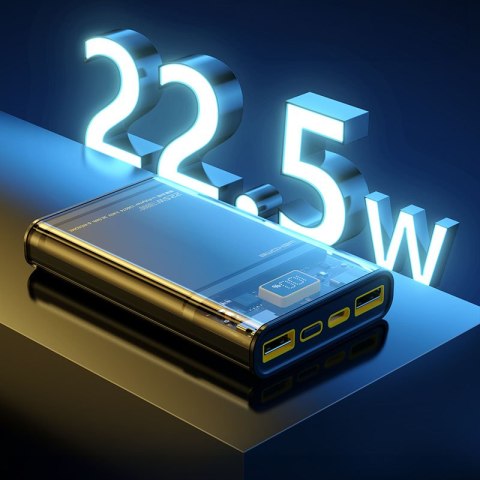 WEKOME WP-321 Vanguard Series - Power bank 20000 mAh Super Charging PD 20W + QC 22.5W (Czarny / Przezroczysty) WEKOME WP-321 Vanguard Series - Power bank 20000 mAh Super Charging PD 20W + QC 22.5W (Czarny / Przezroczysty)