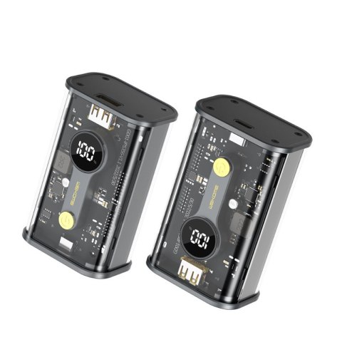 WEKOME WP-333 Vanguard Series - Power bank 10000 mAh Super Charging PD 20W + QC 22.5W (Czarny / Przezroczysty) WEKOME WP-333 Vanguard Series - Power bank 10000 mAh Super Charging PD 20W + QC 22.5W (Czarny / Przezroczysty)