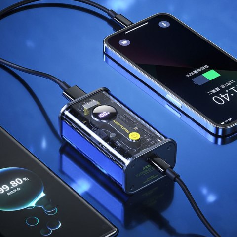 WEKOME WP-333 Vanguard Series - Power bank 10000 mAh Super Charging PD 20W + QC 22.5W (Czarny / Przezroczysty) WEKOME WP-333 Vanguard Series - Power bank 10000 mAh Super Charging PD 20W + QC 22.5W (Czarny / Przezroczysty)