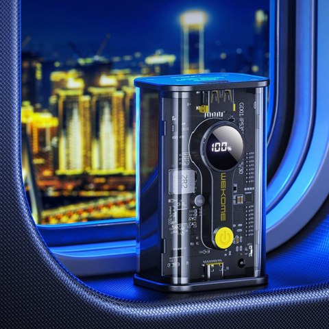 WEKOME WP-333 Vanguard Series - Power bank 10000 mAh Super Charging PD 20W + QC 22.5W (Czarny / Przezroczysty) WEKOME WP-333 Vanguard Series - Power bank 10000 mAh Super Charging PD 20W + QC 22.5W (Czarny / Przezroczysty)