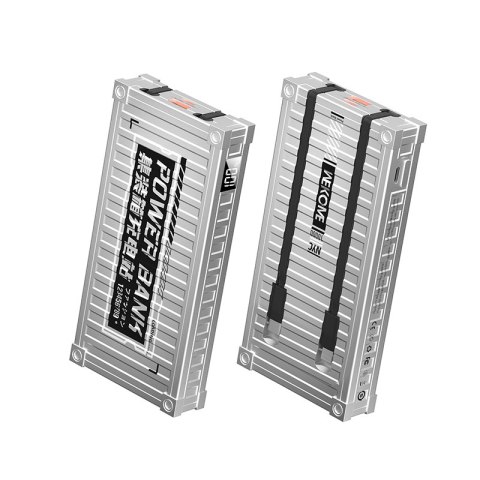 WEKOME WP-339 Container Series - Power bank 10000 mAh Super Charging z wbudowanym kablem USB-C & Lightning PD 20W + QC 22.5W (Sr WEKOME WP-339 Container Series - Power bank 10000 mAh Super Charging z wbudowanym kablem USB-C & Lightning PD 20W + QC 22.5W (Sr