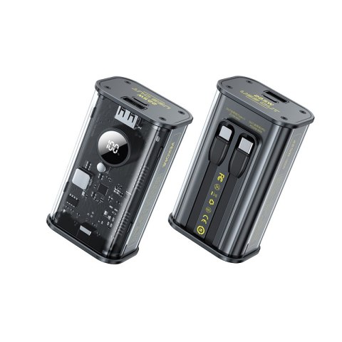 WEKOME WP-345 Vanguard Series - Power bank 10000 mAh Fast Charging z wbudowanym kablem USB-C & Lightning PD 20W + QC 22.5W (Czar WEKOME WP-345 Vanguard Series - Power bank 10000 mAh Fast Charging z wbudowanym kablem USB-C & Lightning PD 20W + QC 22.5W (Czar