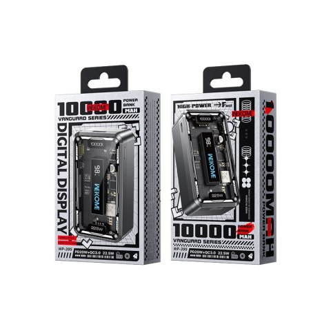 WEKOME WP-395 Vanguard Series - Power bank 10000 mAh Super Charging PD 20W + QC 22.5W (Czarny) WEKOME WP-395 Vanguard Series - Power bank 10000 mAh Super Charging PD 20W + QC 22.5W (Czarny)