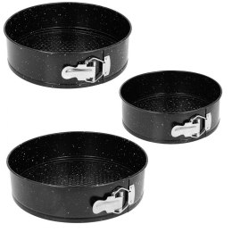 BRUNBESTE TORTOWNICE FORMY GRANITOWE DO PIECZENIA 3 SZT. 24/26/28cm 1023