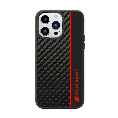 Audi Carbon Fiber Stripe - Etui iPhone 14 Pro Max (Czarny) Audi Carbon Fiber Stripe - Etui iPhone 14 Pro Max (Czarny)