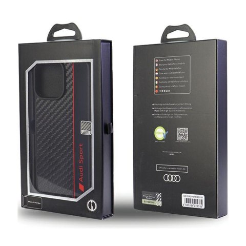 Audi Carbon Fiber Stripe - Etui iPhone 14 Pro Max (Czarny) Audi Carbon Fiber Stripe - Etui iPhone 14 Pro Max (Czarny)