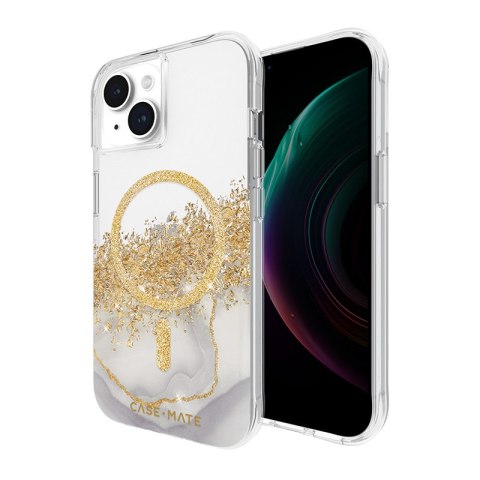 Case-Mate Karat MagSafe - Etui iPhone 15 / iPhone 14 / iPhone 13 zdobione złotem (Marble) Case-Mate Karat MagSafe - Etui iPhone 15 / iPhone 14 / iPhone 13 zdobione złotem (Marble)