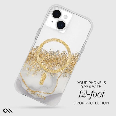 Case-Mate Karat MagSafe - Etui iPhone 15 / iPhone 14 / iPhone 13 zdobione złotem (Marble) Case-Mate Karat MagSafe - Etui iPhone 15 / iPhone 14 / iPhone 13 zdobione złotem (Marble)