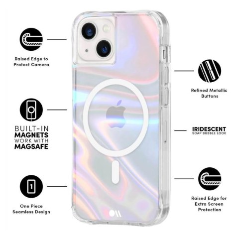 Case-Mate Soap Bubble MagSafe - Etui iPhone 15 / iPhone 14 / iPhone 13 (Iridescent) Case-Mate Soap Bubble MagSafe - Etui iPhone 15 / iPhone 14 / iPhone 13 (Iridescent)