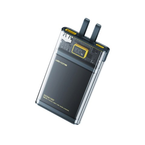 WEKOME WP-323 Vanguard Series - Power bank 10000 mAh Super Charging z wbudowanym kablem USB-C & Lightning PD 20W + QC 22.5W (Cza WEKOME WP-323 Vanguard Series - Power bank 10000 mAh Super Charging z wbudowanym kablem USB-C & Lightning PD 20W + QC 22.5W (Cza