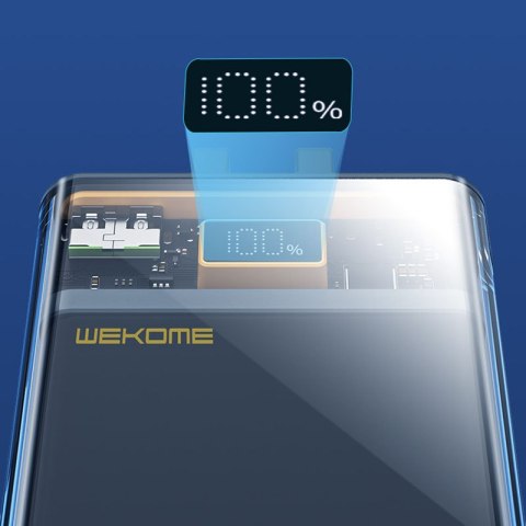 WEKOME WP-323 Vanguard Series - Power bank 10000 mAh Super Charging z wbudowanym kablem USB-C & Lightning PD 20W + QC 22.5W (Cza WEKOME WP-323 Vanguard Series - Power bank 10000 mAh Super Charging z wbudowanym kablem USB-C & Lightning PD 20W + QC 22.5W (Cza
