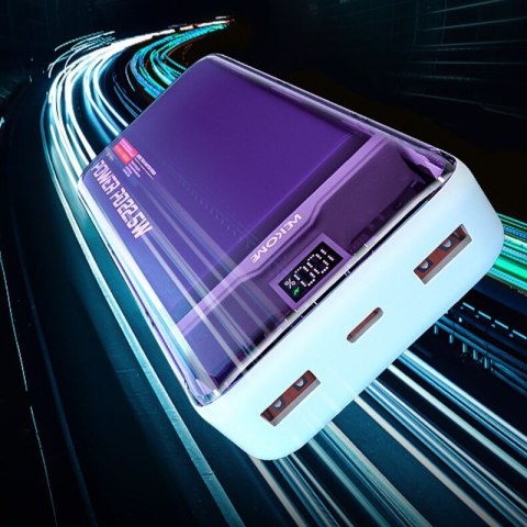 WEKOME WP-353 Vanguard Series - Power bank 10000 mAh PD 20W + QC 22.5W (Fioletowy / Przezroczysty) WEKOME WP-353 Vanguard Series - Power bank 10000 mAh PD 20W + QC 22.5W (Fioletowy / Przezroczysty)