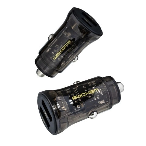WEKOME WP-C40 Vanguard Series - Ładowarka samochodowa 2 x USB-A Fast Charging 15W (Czarny / Przezroczysty) WEKOME WP-C40 Vanguard Series - Ładowarka samochodowa 2 x USB-A Fast Charging 15W (Czarny / Przezroczysty)
