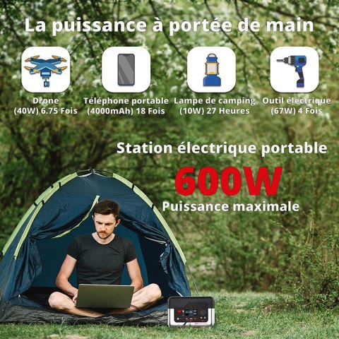 Wonder Wx600 Power Station - Przenośna stacja zasilania 300W 72800 mAh (Czarny) Wonder Wx600 Power Station - Przenośna stacja zasilania 300W 72800 mAh (Czarny)