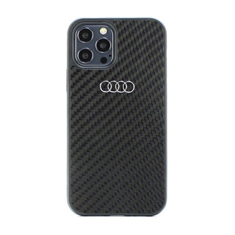 Audi Carbon Fiber - Etui iPhone 12 / iPhone 12 Pro (Czarny) Audi Carbon Fiber - Etui iPhone 12 / iPhone 12 Pro (Czarny)