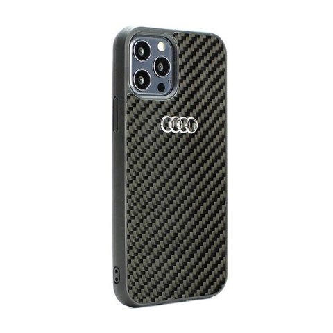 Audi Carbon Fiber - Etui iPhone 12 / iPhone 12 Pro (Czarny) Audi Carbon Fiber - Etui iPhone 12 / iPhone 12 Pro (Czarny)