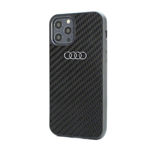Audi Carbon Fiber - Etui iPhone 12 / iPhone 12 Pro (Czarny) Audi Carbon Fiber - Etui iPhone 12 / iPhone 12 Pro (Czarny)