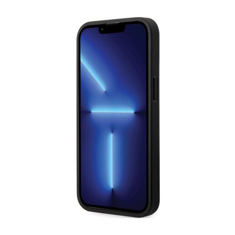 BMW Leather Carbon Blue Line - Etui iPhone 13 Pro Max (Czarny) BMW Leather Carbon Blue Line - Etui iPhone 13 Pro Max (Czarny)