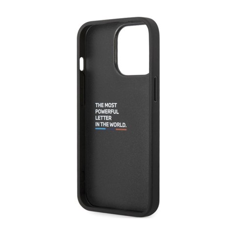 BMW Leather Carbon Blue Line - Etui iPhone 13 Pro Max (Czarny) BMW Leather Carbon Blue Line - Etui iPhone 13 Pro Max (Czarny)