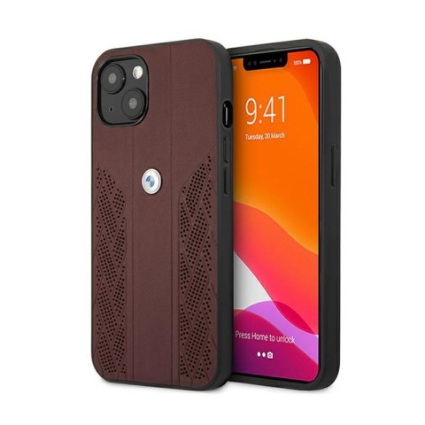 BMW Leather Curve Perforate HC - Etui iPhone 13 mini (czerwony) BMW Leather Curve Perforate HC - Etui iPhone 13 mini (czerwony)