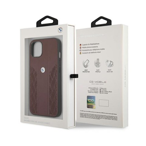 BMW Leather Curve Perforate HC - Etui iPhone 13 mini (czerwony) BMW Leather Curve Perforate HC - Etui iPhone 13 mini (czerwony)