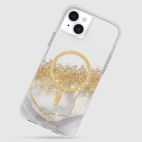Case-Mate Karat MagSafe - Etui iPhone 15 Plus zdobione złotem (Marble) Case-Mate Karat MagSafe - Etui iPhone 15 Plus zdobione złotem (Marble)