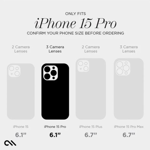 Case-Mate Tough Duo - Etui iPhone 15 Pro (Black) Case-Mate Tough Duo - Etui iPhone 15 Pro (Black)