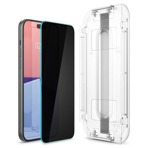 Spigen GLAS.TR EZ FIT Privacy 2-Pack - Szkło hartowane z filtrem prywatyzującym do iPhone 15 Plus / 16 Plus 2 szt Spigen GLAS.TR EZ FIT Privacy 2-Pack - Szkło hartowane z filtrem prywatyzującym do iPhone 15 Plus / 16 Plus 2 szt