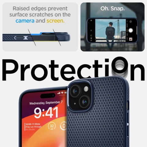 Spigen Liquid Air - Etui do iPhone 15 (Navy Blue) Spigen Liquid Air - Etui do iPhone 15 (Navy Blue)