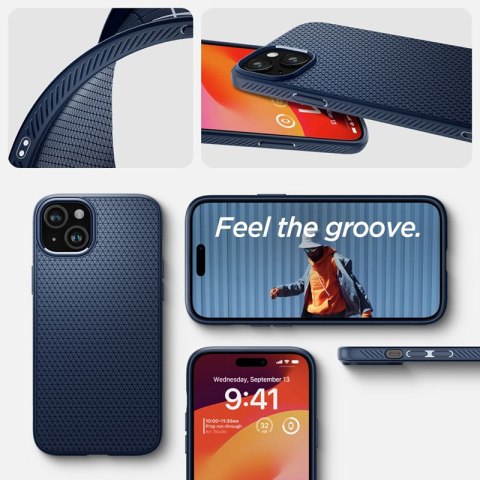 Spigen Liquid Air - Etui do iPhone 15 (Navy Blue) Spigen Liquid Air - Etui do iPhone 15 (Navy Blue)
