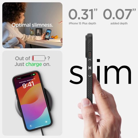 Spigen Liquid Air - Etui do iPhone 15 Plus (Matte Black) Spigen Liquid Air - Etui do iPhone 15 Plus (Matte Black)