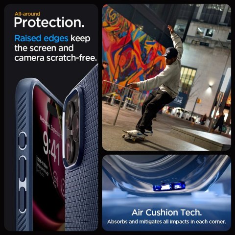 Spigen Liquid Air - Etui do iPhone 15 Pro (Navy Blue) Spigen Liquid Air - Etui do iPhone 15 Pro (Navy Blue)