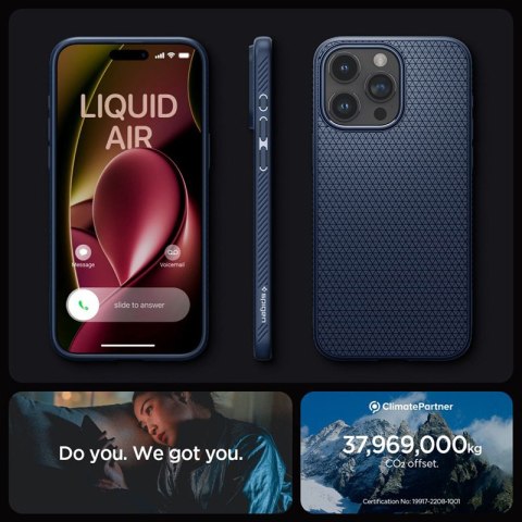 Spigen Liquid Air - Etui do iPhone 15 Pro (Navy Blue) Spigen Liquid Air - Etui do iPhone 15 Pro (Navy Blue)