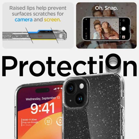 Spigen Liquid Crystal Glitter - Etui do iPhone 15 Plus (Przezroczysty) Spigen Liquid Crystal Glitter - Etui do iPhone 15 Plus (Przezroczysty)