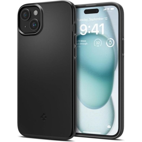 Spigen Thin Fit - Etui do iPhone 15 (Czarny) Spigen Thin Fit - Etui do iPhone 15 (Czarny)