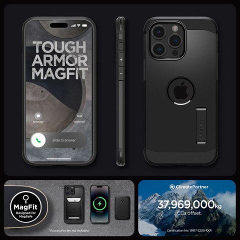 Spigen Tough Armor Mag MagSafe - Etui do iPhone 15 Pro Max (Czarny) Spigen Tough Armor Mag MagSafe - Etui do iPhone 15 Pro Max (Czarny)